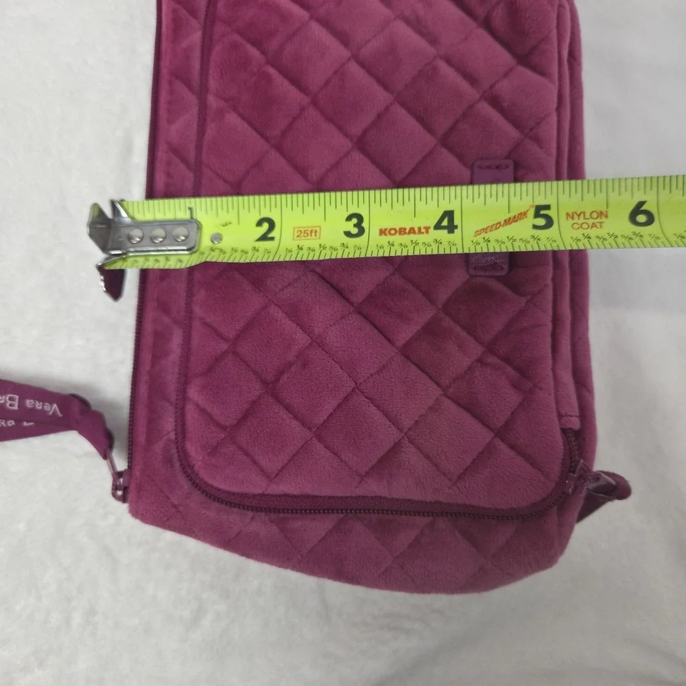 Vera Bradley‎ Compact Organizer Magenta Pink velvet case Makeup Zippered